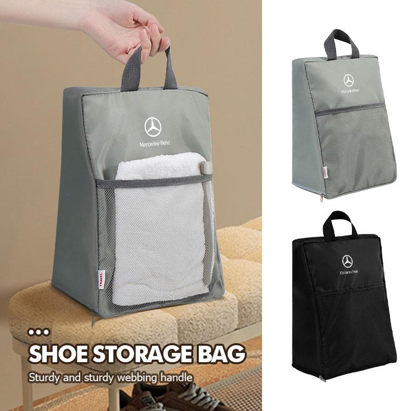 WVAVL1 Hot 2026 For Benz Car Travel Portable Shoe Bag Foldable Organizer Storage For Mercedes Benz CLK GLC W212 C200 C300 W203 W204 W20