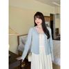 New Arrivals for Plus-Size Women: V-Neck Korean-Style High-End Cardigan, Versatile, Slimming, Covering the Body, Lightweight Sun-Protection Jacket