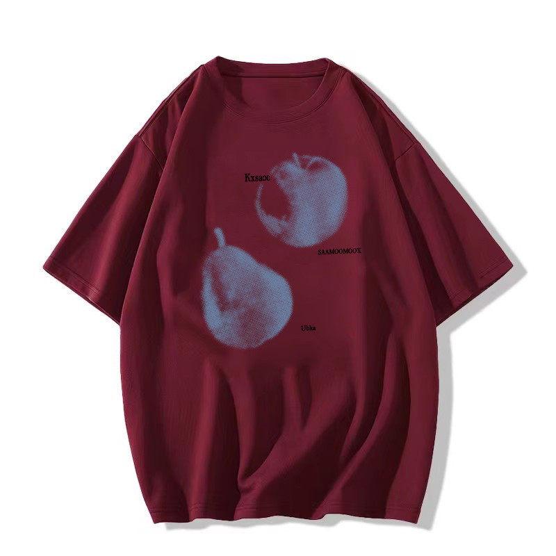Fat mm summer cotton large size short-sleeved t-shirt women's new popular design sense niche American loose half-sleeved top
