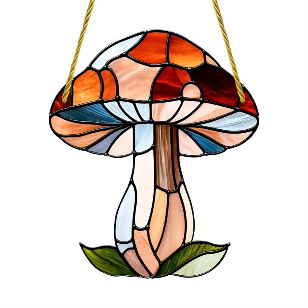 2D Fairy Tale Mushroom Light Catcher. Colorful acrylic decor for window & wall. The perfect gift.