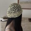Reflective Sequined Hat Stackable Design Comfortable Pullover Hollowout Hat For Women Daily and Evening Party Photo Wear