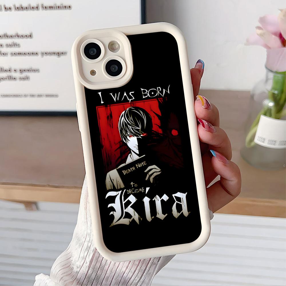 

Чехол для мобильного телефона Death Note Кира Лайт для iPhone 17 16 15 14 13 12 11 Air Pro Max Plus Утолщенный ТПУ Цветной Чехол Чехол Красивый iPhone 13