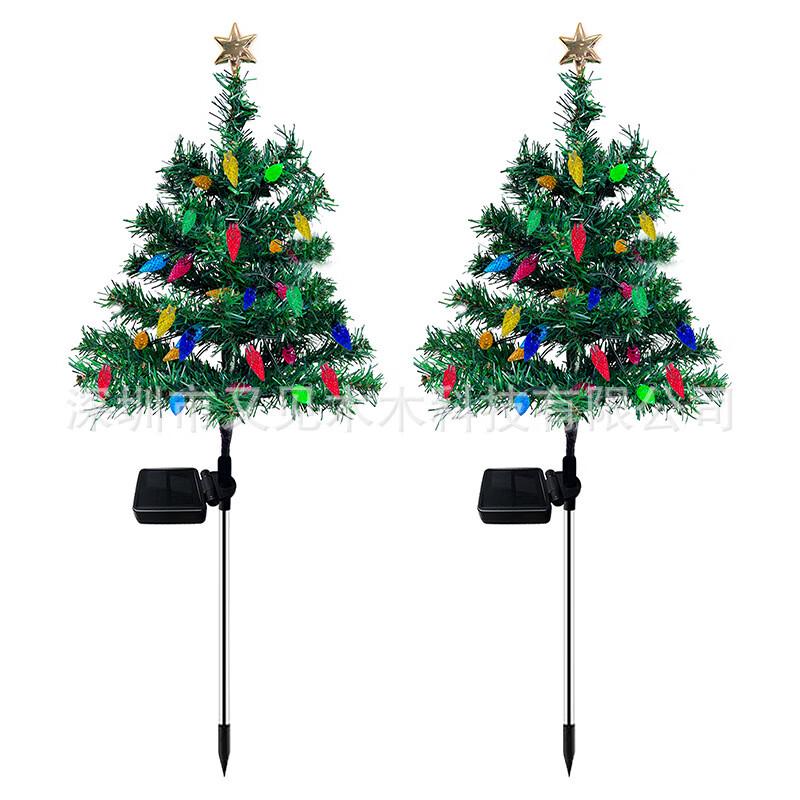 Outdoor Solar Christmas Tree Stake Light