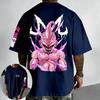 Dragon Ball Anime Cotton T-shirt 2026 Summer New Majin Buu Printed Men's Street Hip Hop Oversized Casual Short Sleeve Top