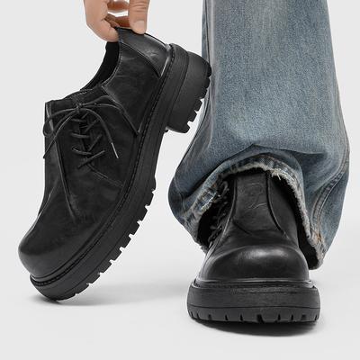 Fashion Derby Thick Soled Men's Leather Shoes Fashion Designer Styles Party and Work Daily Leisure and Business Adult Suit Shoes 38-46