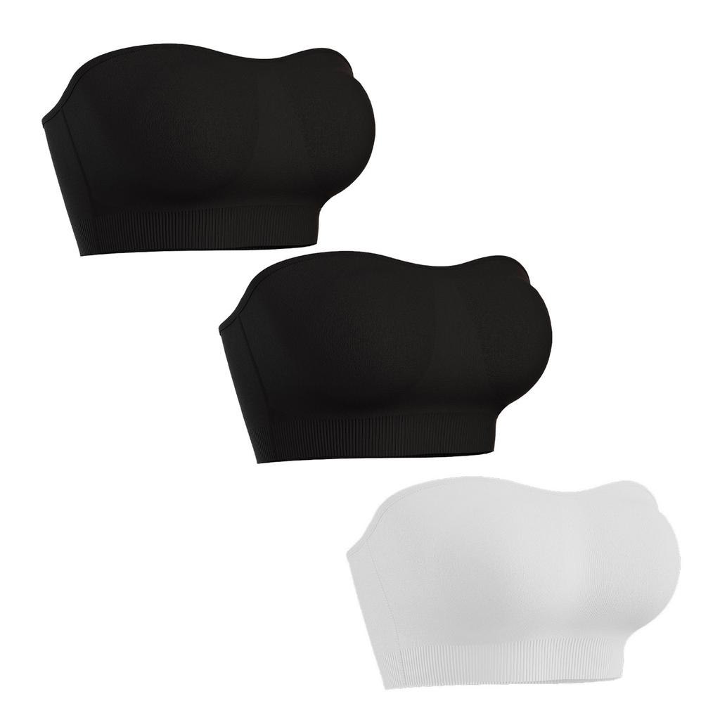 Summer thin women's removable strapless bra padded tube top non-slip silicone seamless rimless tube top bra
