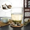 2 Pcs Copper Tea Pet Snail Statue Brass Adornment Vintage Style Sculpture Home Office Nament Miniature Garden Artwork Decorative