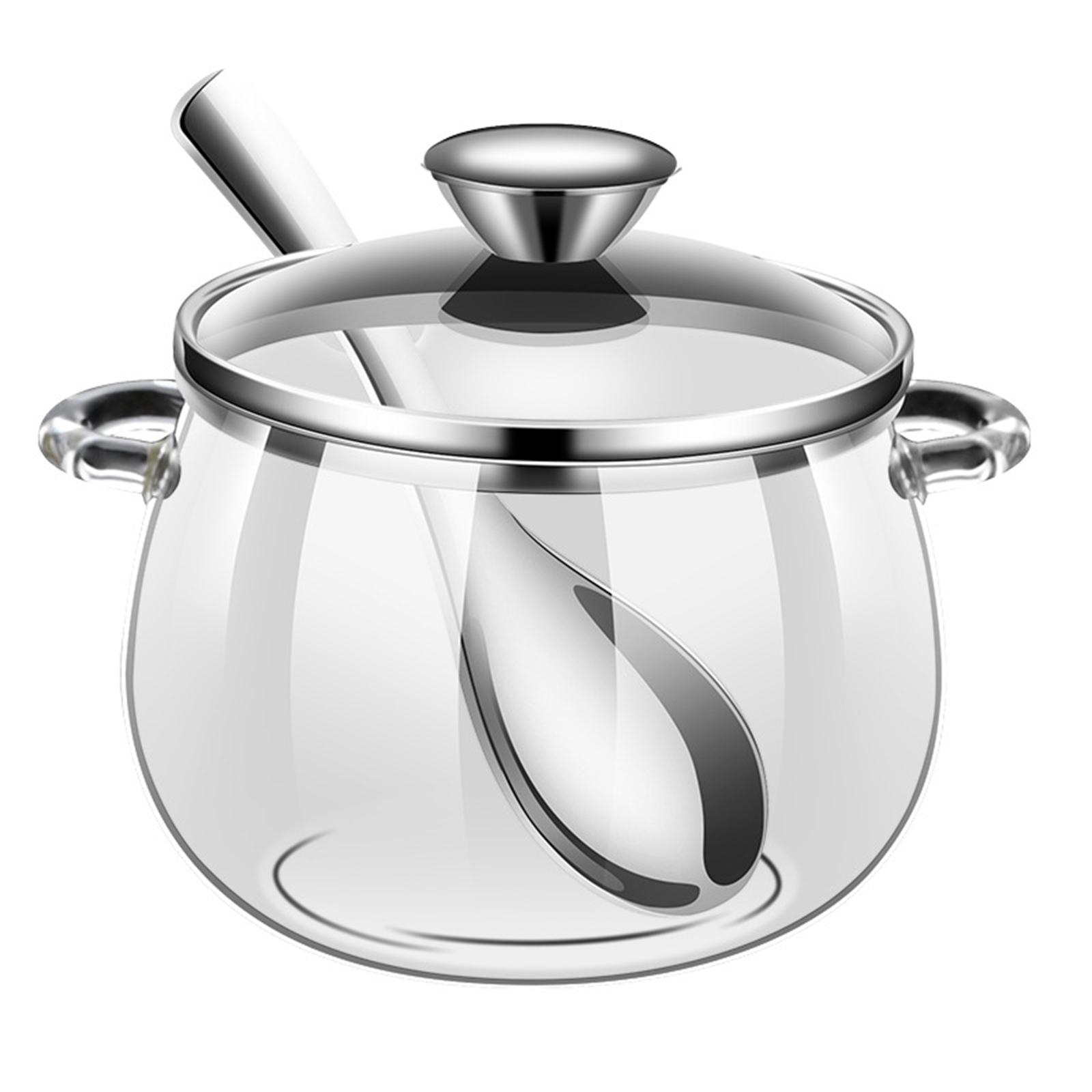 

Versatile Glass Food Container Sturdy Glass Storage Bowl with Stainless Steel Lid Spoon for Kitchen Essentials S