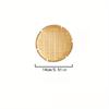 1Pc Mini Handmade Bamboo Round Dustpan Small Dessert Tray Candy Snacks Melon Seed Tray for Outdoor Patio Garden Picnic Home Kitchen Restaurant