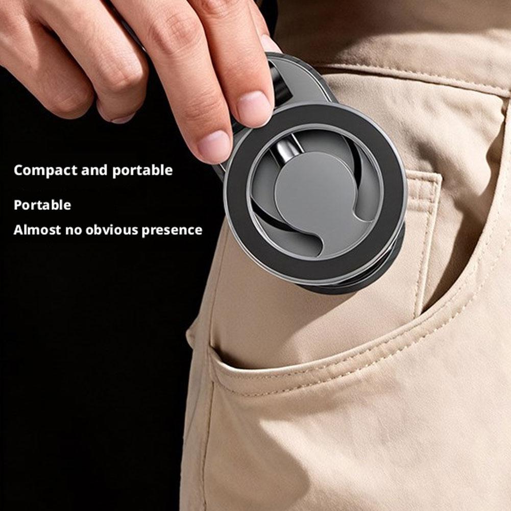 Car Mounted Magnetic Phone Holder Portable Folding Car Dashboard Navigation Stand 1080-degree Adjustment Phone Holder