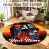 Round Rug Custom NameTravis Scott Pattern Non Slip Carpet Home Floor Decor