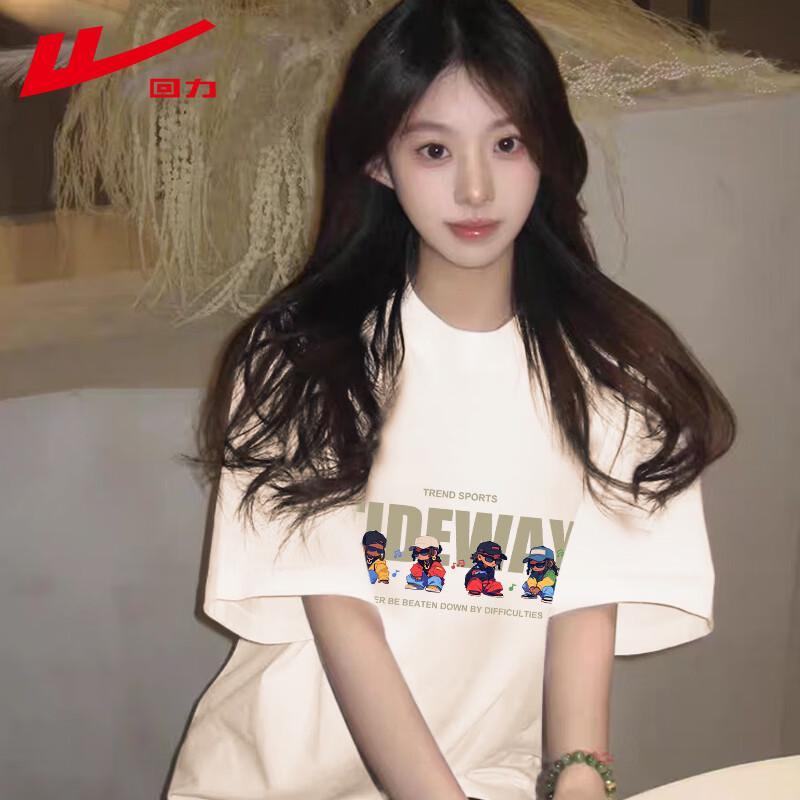 Warrior Women's Round Neck Pure Cotton Summer T-Shirt with Cartoon Print