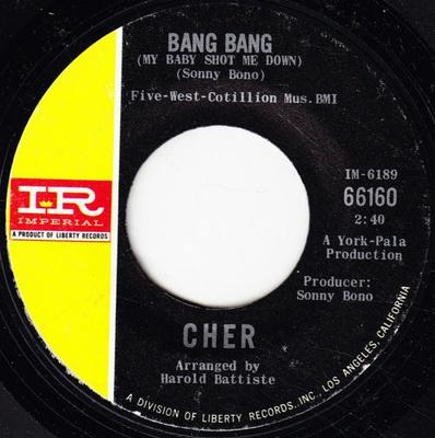 7palcová deska CHER  Bang Bang My Baby Shot Me Down   66160 IMPERIAL 1966 US Pop Použitá