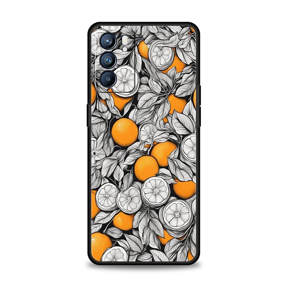 Summer Fresh Fruit Lemon Print Phone Case For Oppo Reno 13 12 11 10 7 F Find X5 X6 A98 A80 A79 A78 A57 A54 A31 A17 Pro Soft TPU