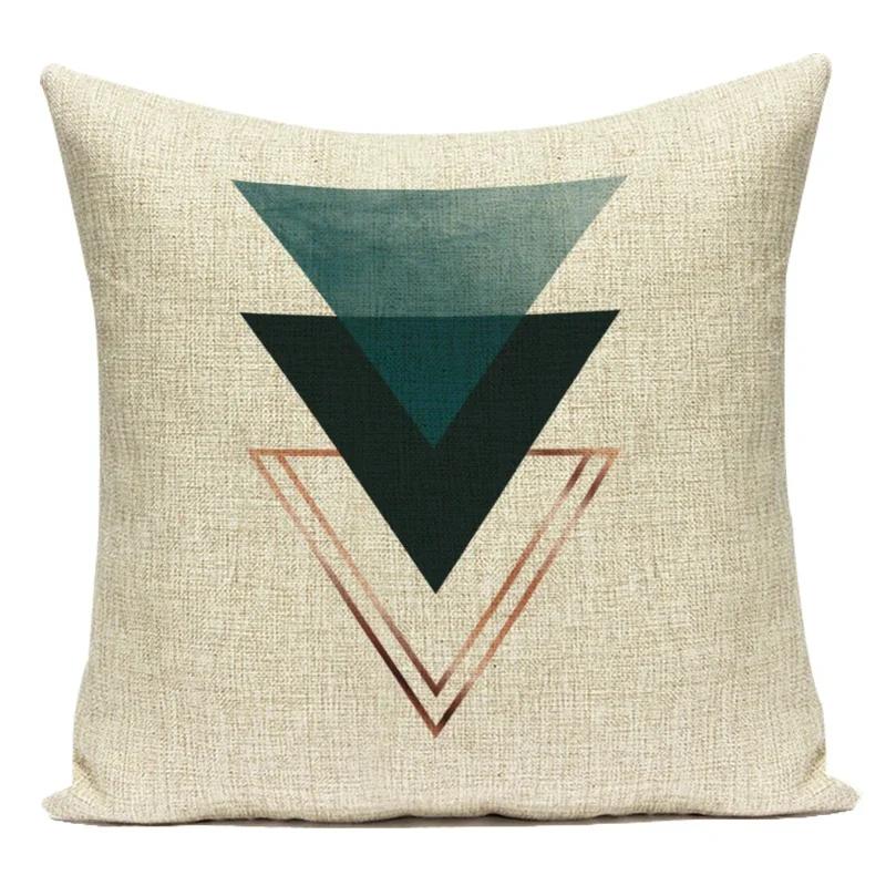 Modern Geometry High Quality Cushion Cover Throw Pillow Polyester Car Sofa Bed Home Decor Triangle Arrow Printed Pillow Case