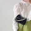 Latest Design Niche High-end Bow Underarm Bag Pleated Beaded Shoulder Bag Autumn and Winter High Quality Women's Bag