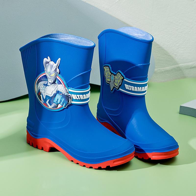 Tiga Children's Rain Boots Boys' Rain Boots Toddler Baby Lightweight Water Shoes Non-Slip Water Boots Kids' All-Season Rubber Shoes