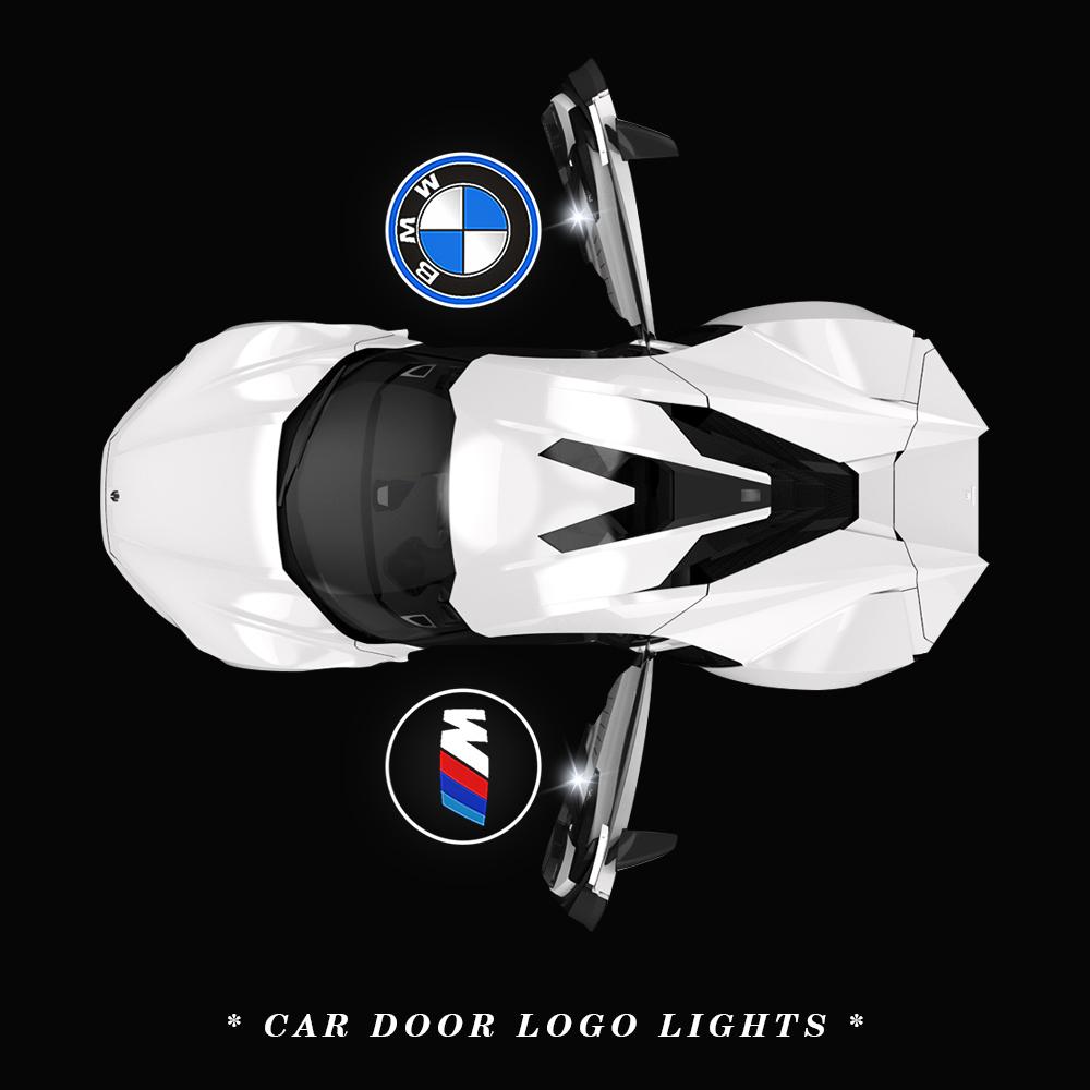 MLKQ6 Car styling Auto Door LED Decoration Wireless Welcome Light Logo Projector For BMW 3 5 6 7 1 Series Z4 X3 X6 E81 E71 E90 E93 F30