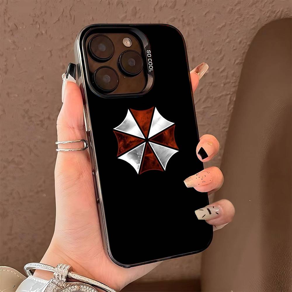 Game R-Resident E-Evil Phone Case for iPhone 17 17Air 16 15 14 13 12 11 Pro Max Plus Colorful Silver