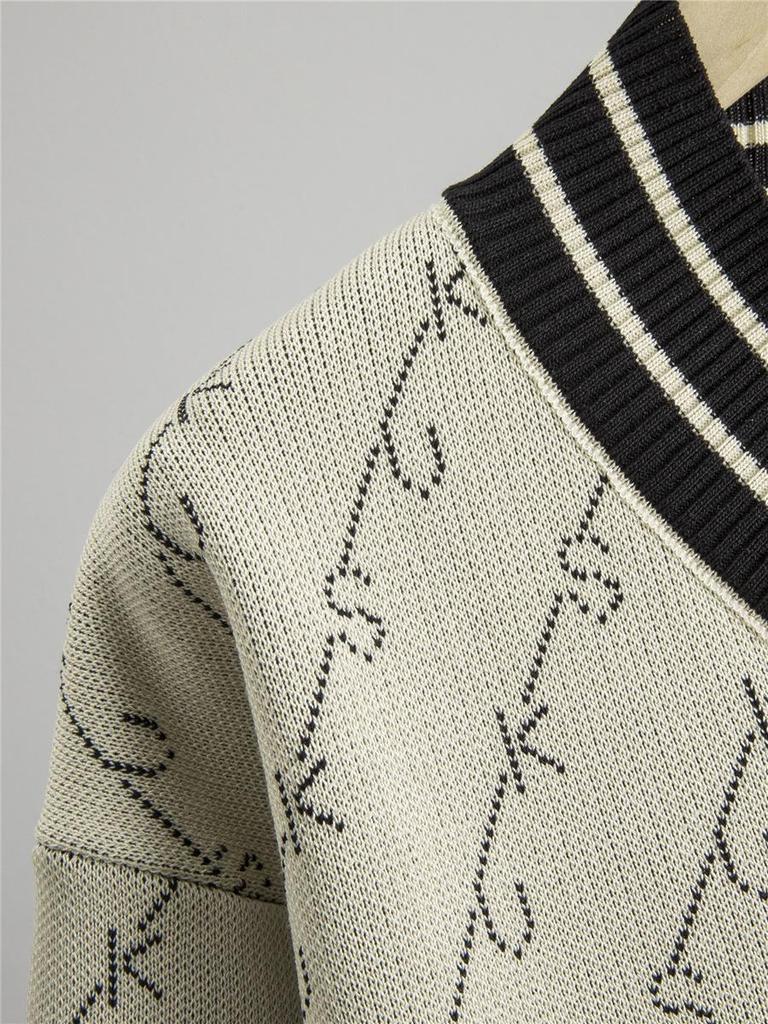 Women's Autumn/Winter Striped Knit Sweater & Wide-Leg Pants Set - Little Fragrance Style Casual Sportswear