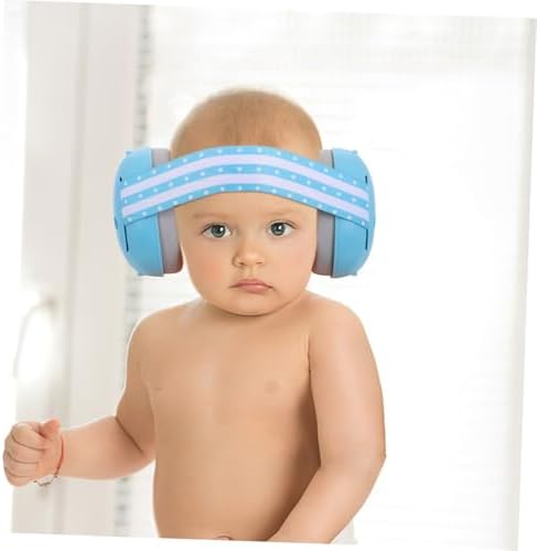 Adjustable Kids Noise Cancelling Headphones, Soft Comfortable Ear Muffs for Babies Toddlers, Hearing Protection for Sleeping & Travel, Sky Blue