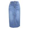 Summer Women's Denim Skirt Split Cowboy Skirt High Waisted A-line Skirt Mid-Length Skirt