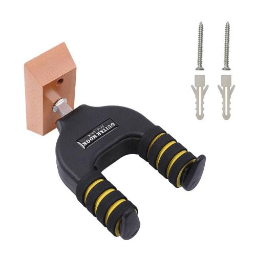 U-nest Wall-Mounted Guitar Hanger for Wooden Walls, Auto-Locking, EVA Material, Scratch-Resistant, Easy Installation, Space-Saving Design, Guitar Hold