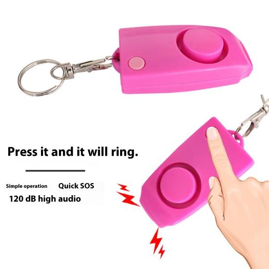 Frauen Persönlicher Sicherheitsalarm 120dB Lauter Ton Tragbar Leicht Batteriebetrieben Kinder Mädchen Ältere Panikalarmgerät Schlüsselanhänger