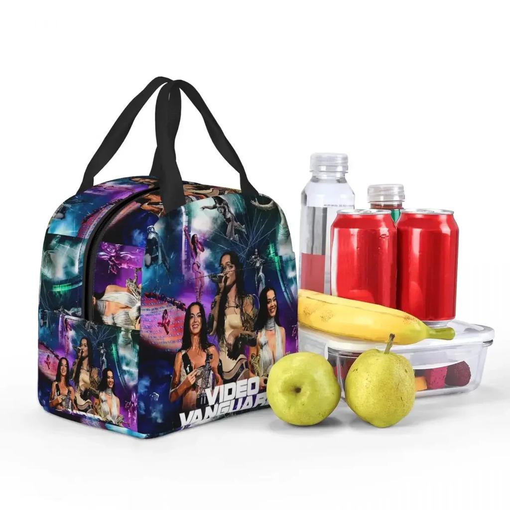 Katys Perrys The Lifetimes Tour 2025 Y2K Insulated Lunch Bag for Women Office Cooler Thermal Food Box Tote Lunch Boxes Container