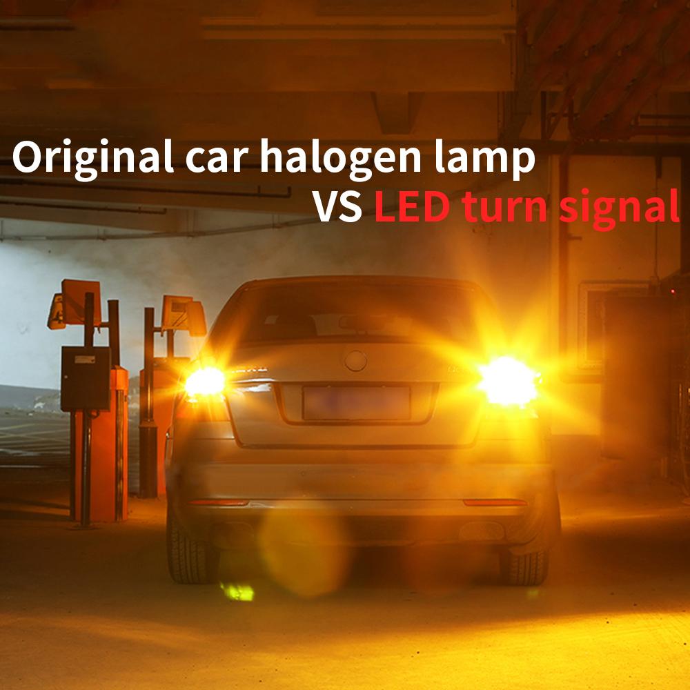 2pcs Led 1156 BA15S P21W 1156 BAU15S PY21W Canbus 3014 120SMD Dual Color No Error 7440 W21W T20 Signal Light Car DRL Lamp 12V