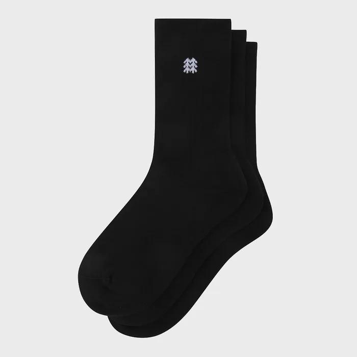 Unisex Crew Socks 3-Pack QELAX26443BLK