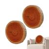 2 Pieces Simulated Tree Wheel Pillow Cylindrical Wooden Pile Pillow Cushion Realistic Cushion Natural Decor For Living Room