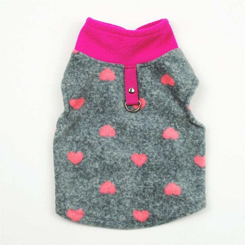 Pet clothes, dog autumn and winter fleece traction buckle, color