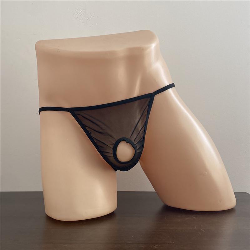 Men's Transparent Elastic Mesh Pants - Hollow Sexy Design