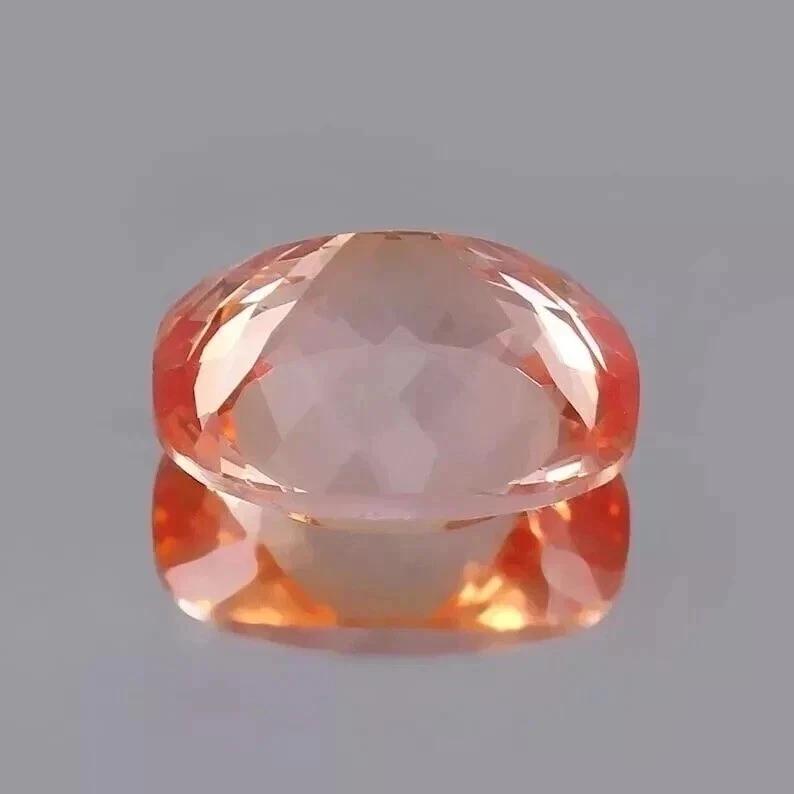 10+ Ct Natural Padparadscha Sapphire Cushion Cut Stunning Certified Gemstone