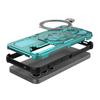 For Samsung Galaxy S25+ Magnetic Case Rotating Metal Kickstand PC + TPU Phone Back Cover