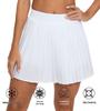 Pleated Low Waist Anti-Exposure Running & Fitness Tennis Skirt with Pockets