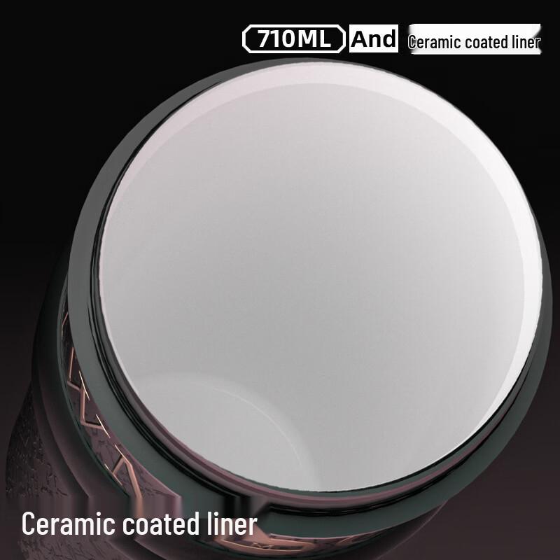 SANGQI Ceramic Lined Dual-Drink Insulated Straw Cup