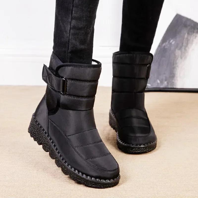 Boots Women Non Slip Waterproof Winter Snow Boots Platform Shoes For Women Warm Ankle Boots Cotton Padded Shoes Botas De Mujer
