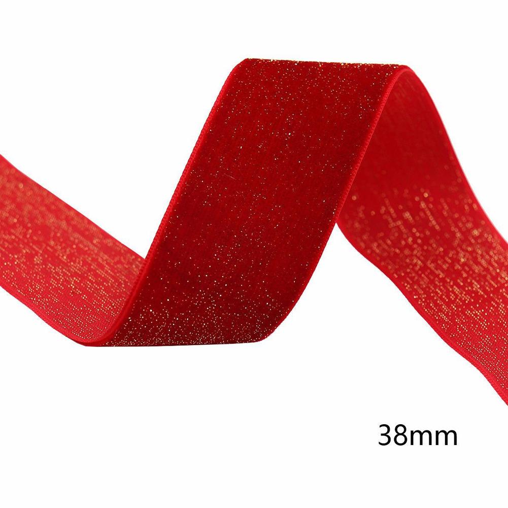 5M 1-3.8CM Red Velvet Ribbon For Handmade Gift Bouquet Wrapping Supplies Home Party Gifts Decorations Christmas Ribbons