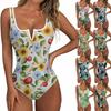 Women's Color-Blocked One-Piece Swimsuit With A Sexy V-neck