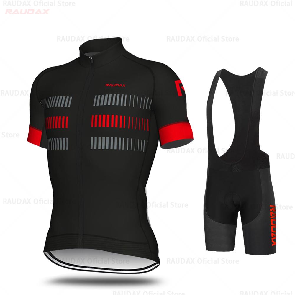 Team Raudax Cycling Clothing MTB Cycling Bib Shorts Bike Jerseys Triathlon Ropa Ciclismo 2026 Summer Breathable Cycling Suit Set