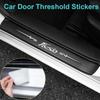 LKLB2 Car Door Sill Protector Stickers For Fiesta Logo Badge Waterproof Decals Guard Plate Bumper Anti-Scratch Auto Accessories