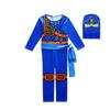 Ninjago Kids Kai Jay Cosplay Glove Hat Jumpsuit Set Halloween Clothes Party