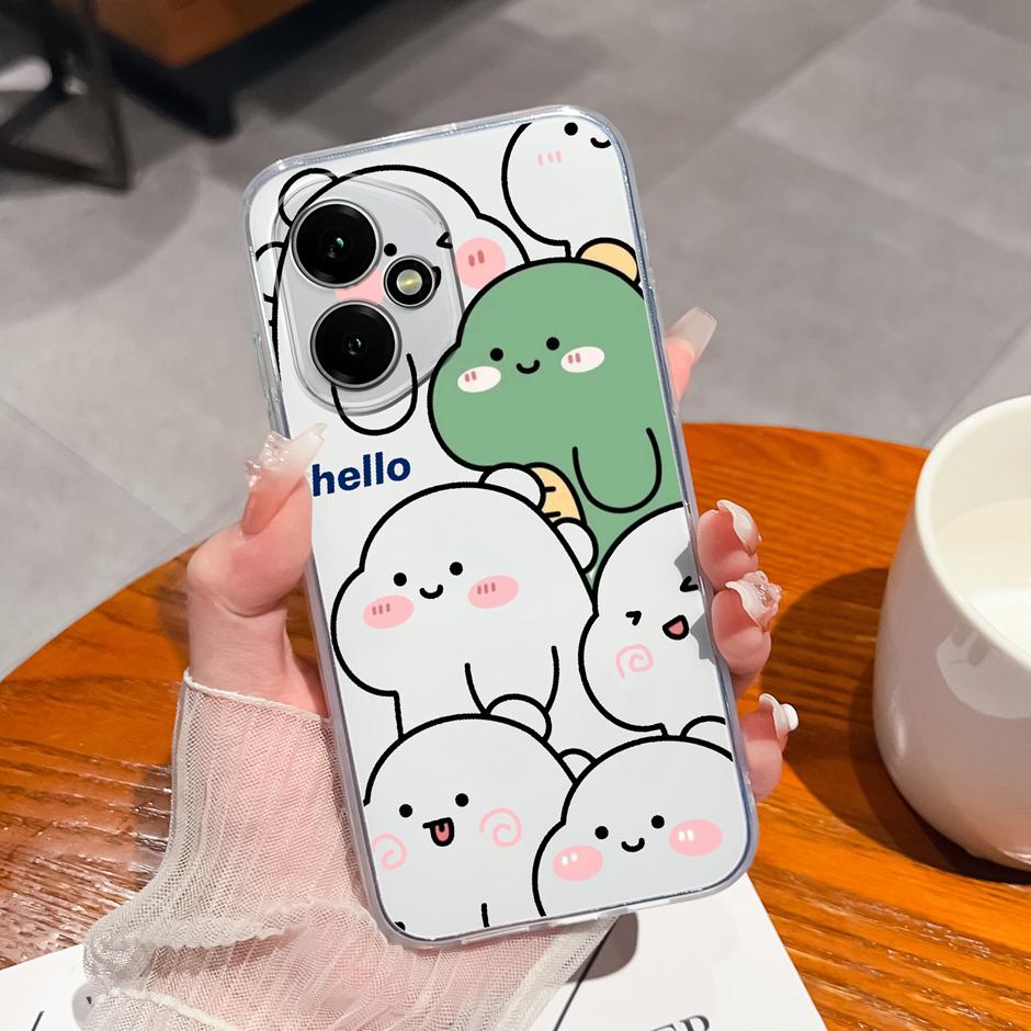 For Honor 400 Pro Lite 5G Case Pretty Flowers Transparent TPU Bumper Protective Cover For Honor400Pro Fundas Honor400Lite Coque