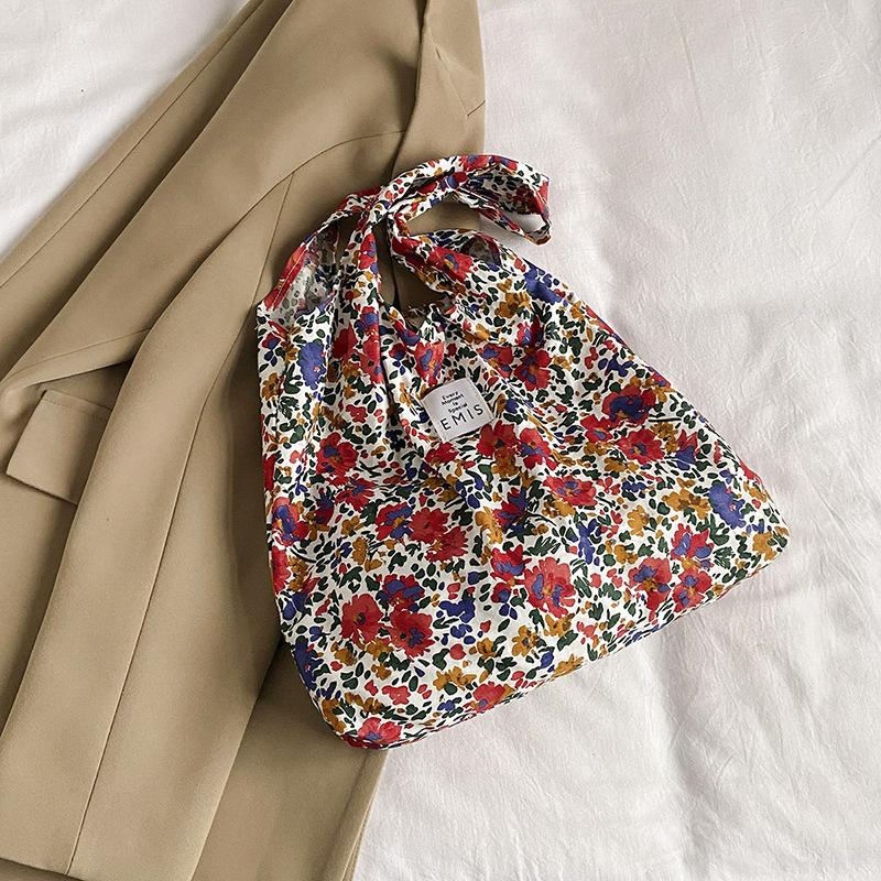 Simple and Fashionable Commuting Cross-span Bag Retro Cloth Bag Fashionable Literary Fresh Student Shoulder Bag Large Capacity Tote Bag