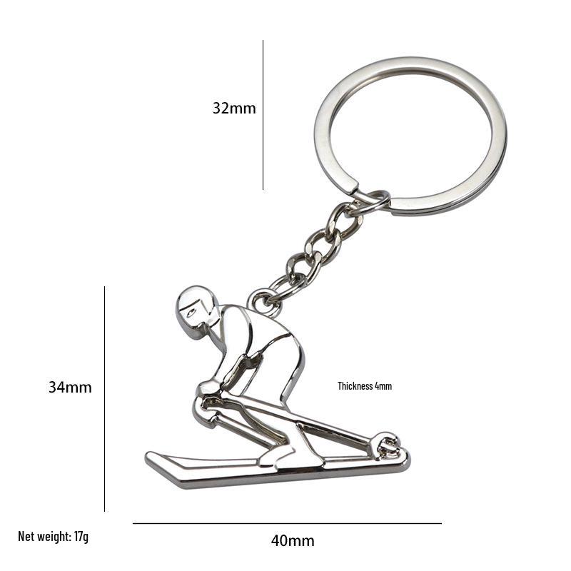 

Зимний лыжный снежный спортсмен брелок | Подвеска для соревнований на санях подарок