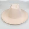 Unisex Western Cowboy Hat Wide Brim Roll‑Up Brim Double‑Top Felt Fedora Hat,10 Colors,Multiple Optional Detachable Hat Bands