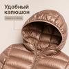 Women's Down Coats - Women Ultralight Packable Hooded Puffer Jacket, Solid Color Full Zip Quilted Short Coat with Storage Bag, Windproof Lightweight
