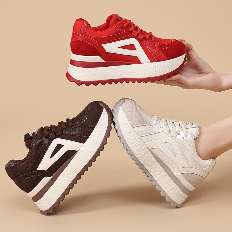 Autumn New Thick-soled Heightening Casual Running Sneakers Women's Shoes Versatile Shoes